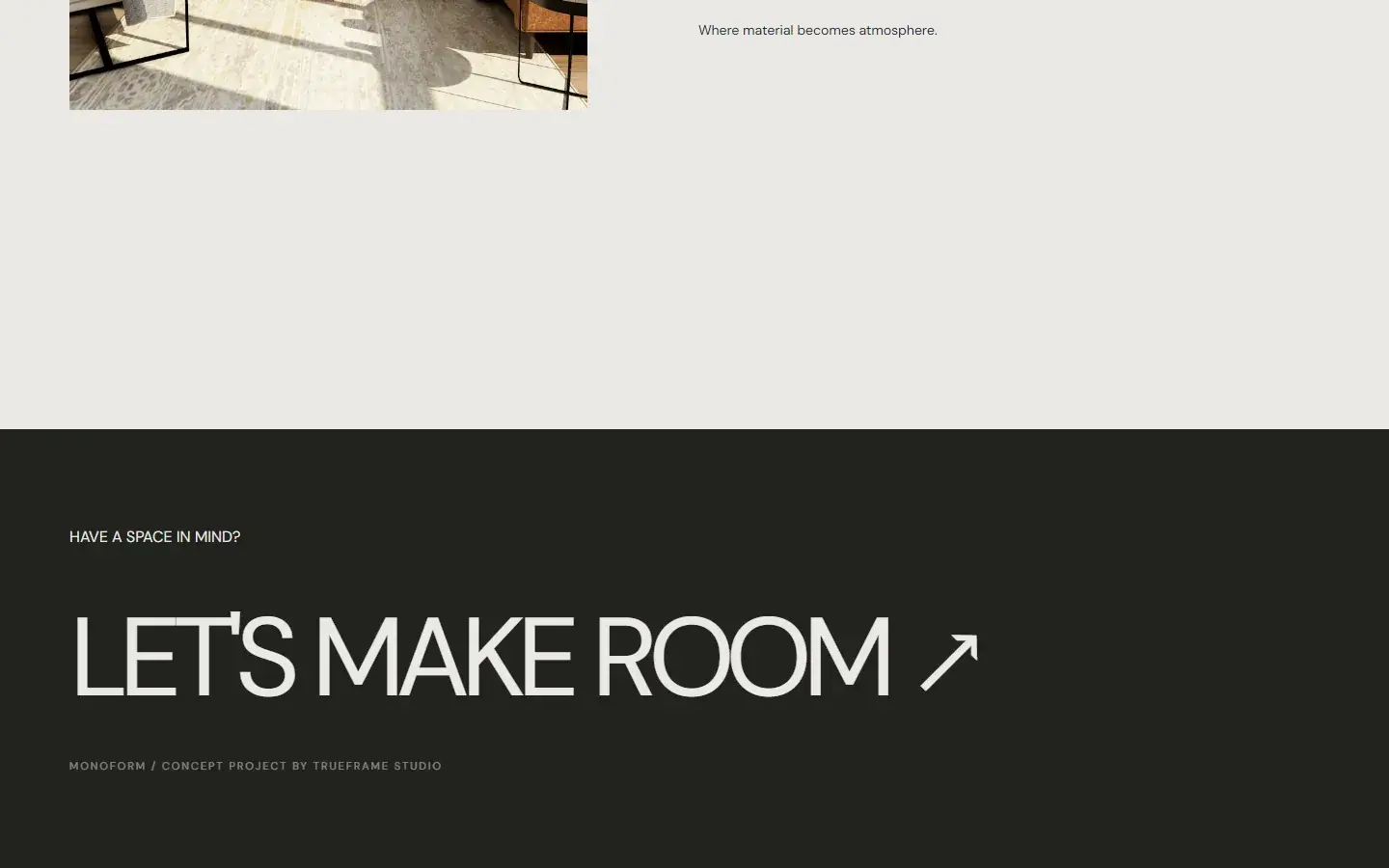 Monoform — the inquiry footer