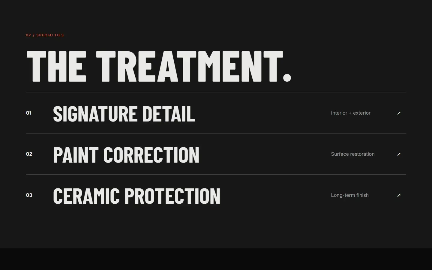 Vanta — the treatments list